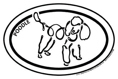 Poodle K-Lines Euro Style Tattoo Magnets