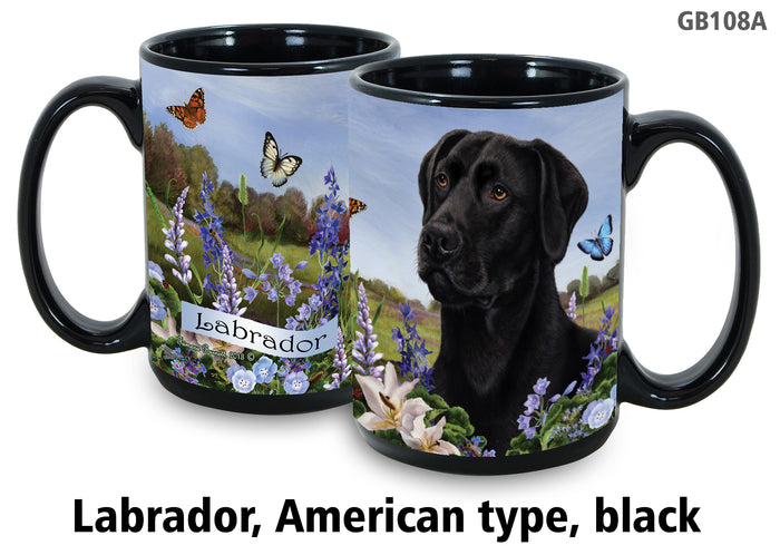 Labrador Retriever American Black - Garden Party Fun Mug 15 oz