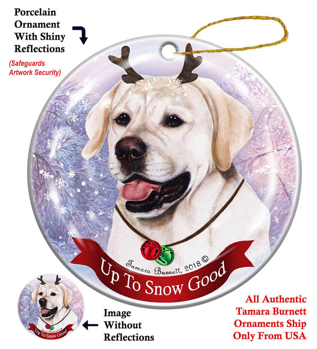 Labrador White - Up To Snow Good Ornament