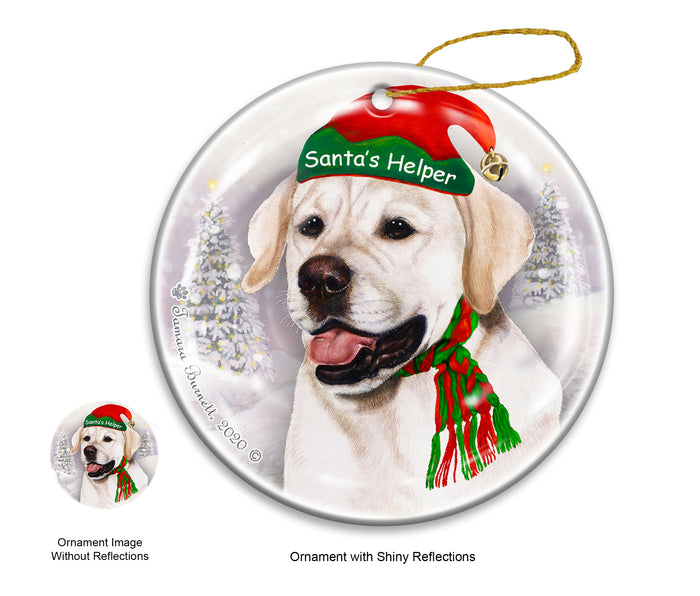 Labrador White - Santa's Helper Ornament