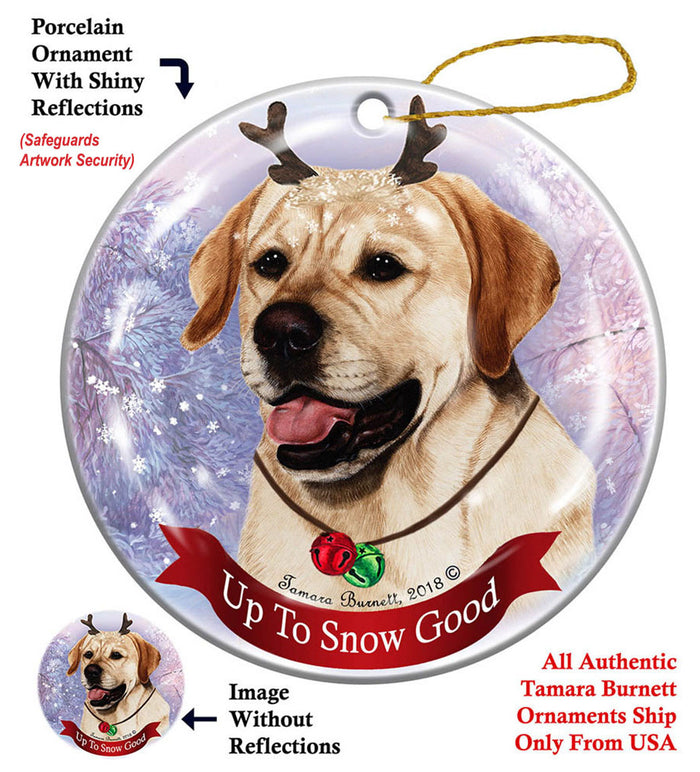 Labrador Yellow - Up To Snow Good Ornament