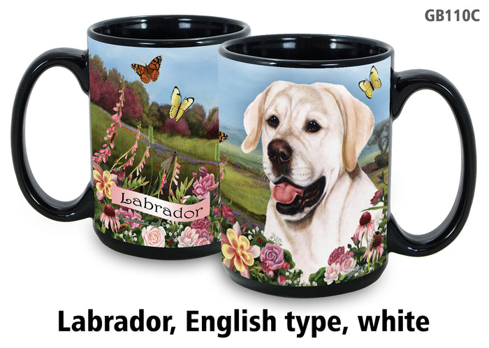 Labrador Retriever English White - Garden Party Fun Mug 15 oz