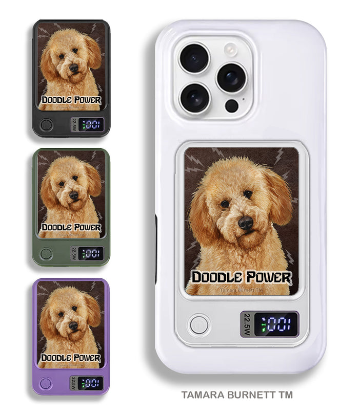 Labradoodle Apricot Phone Bank Wireless Charger