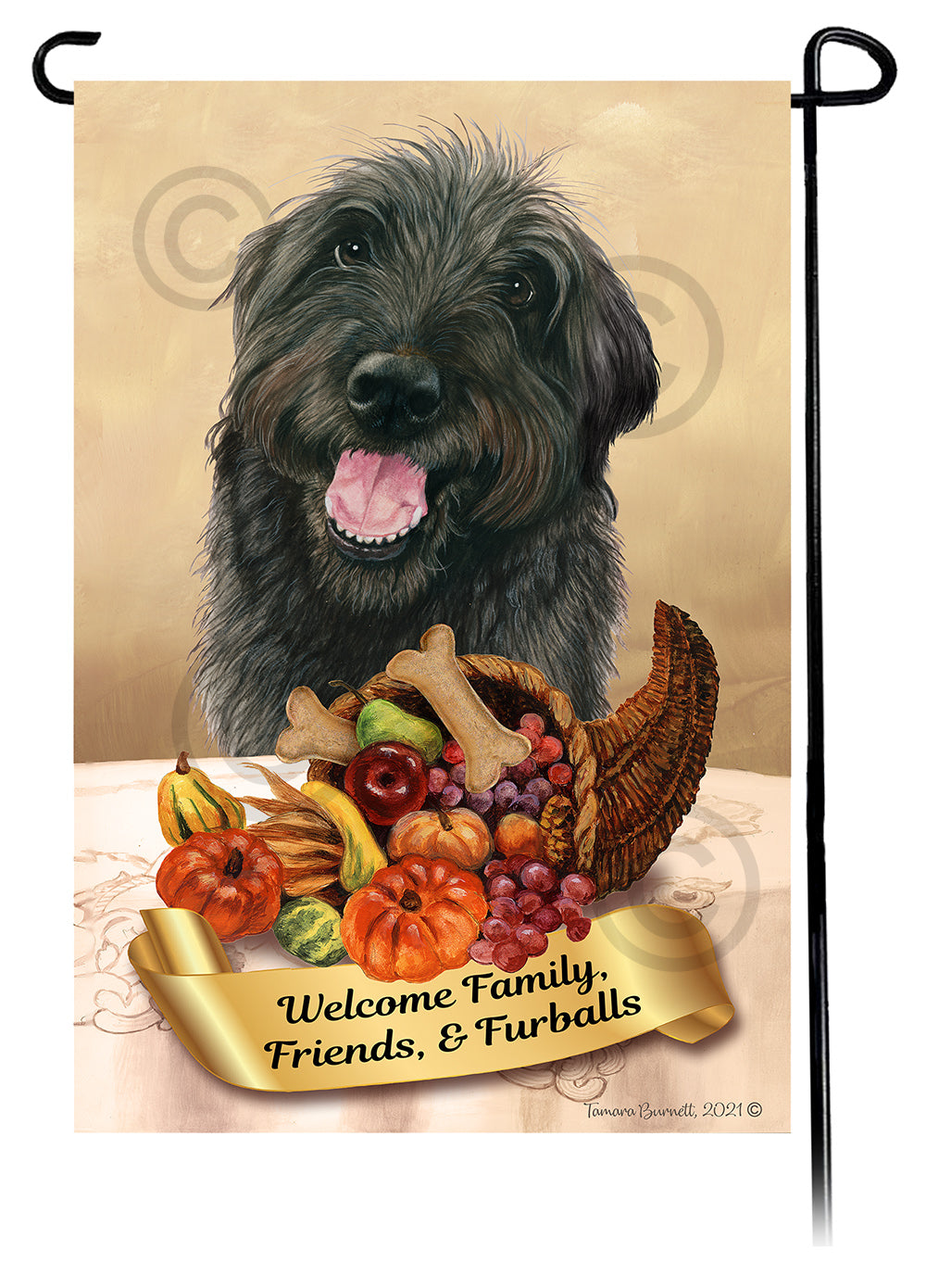 Labradoodle Thanksgiving - Garden Flag