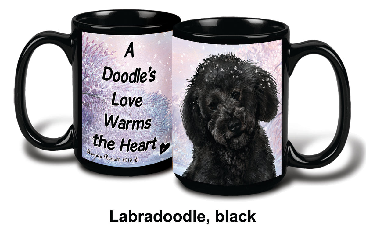 Labradoodle Black Winter Mug 15 oz