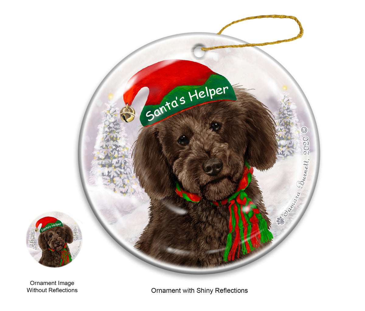 Labradoodle Chocolate Ornament