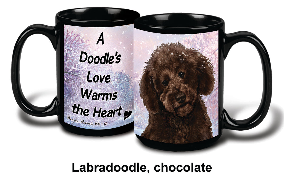 Labradoodle Chocolate Winter Mug 15 oz