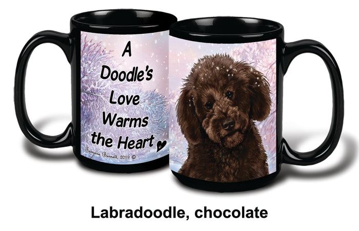 Labradoodle Chocolate Winter Mug 15 oz