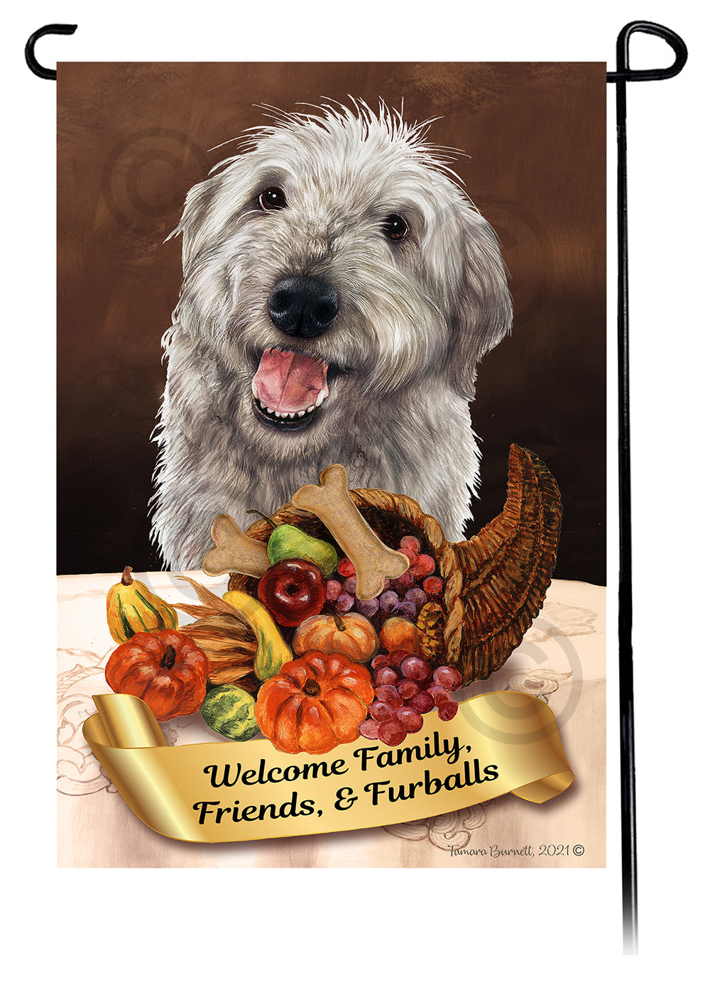 Labradoodle Thanksgiving - Garden Flag