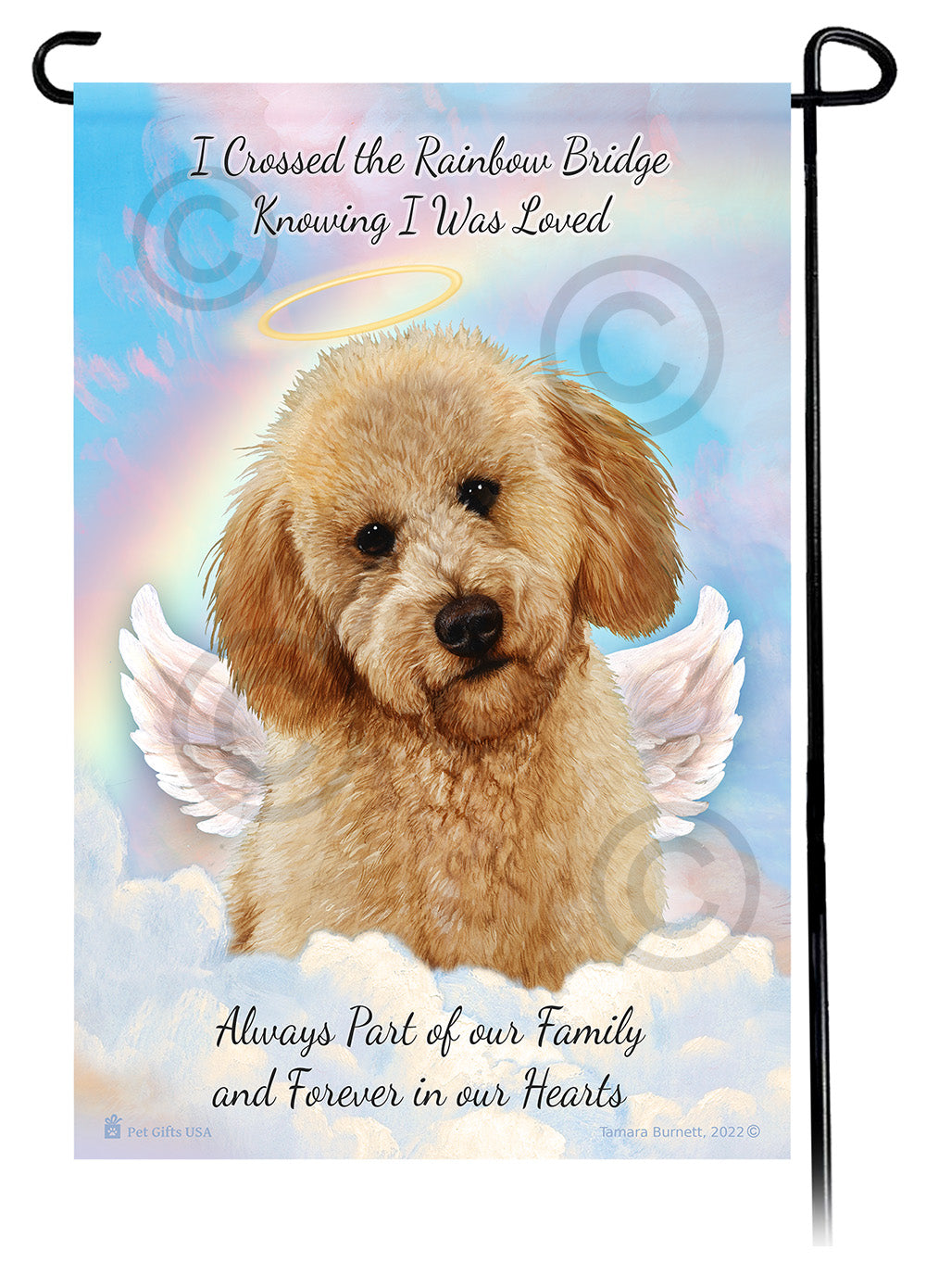 Labradoodle Memorial Garden Flags