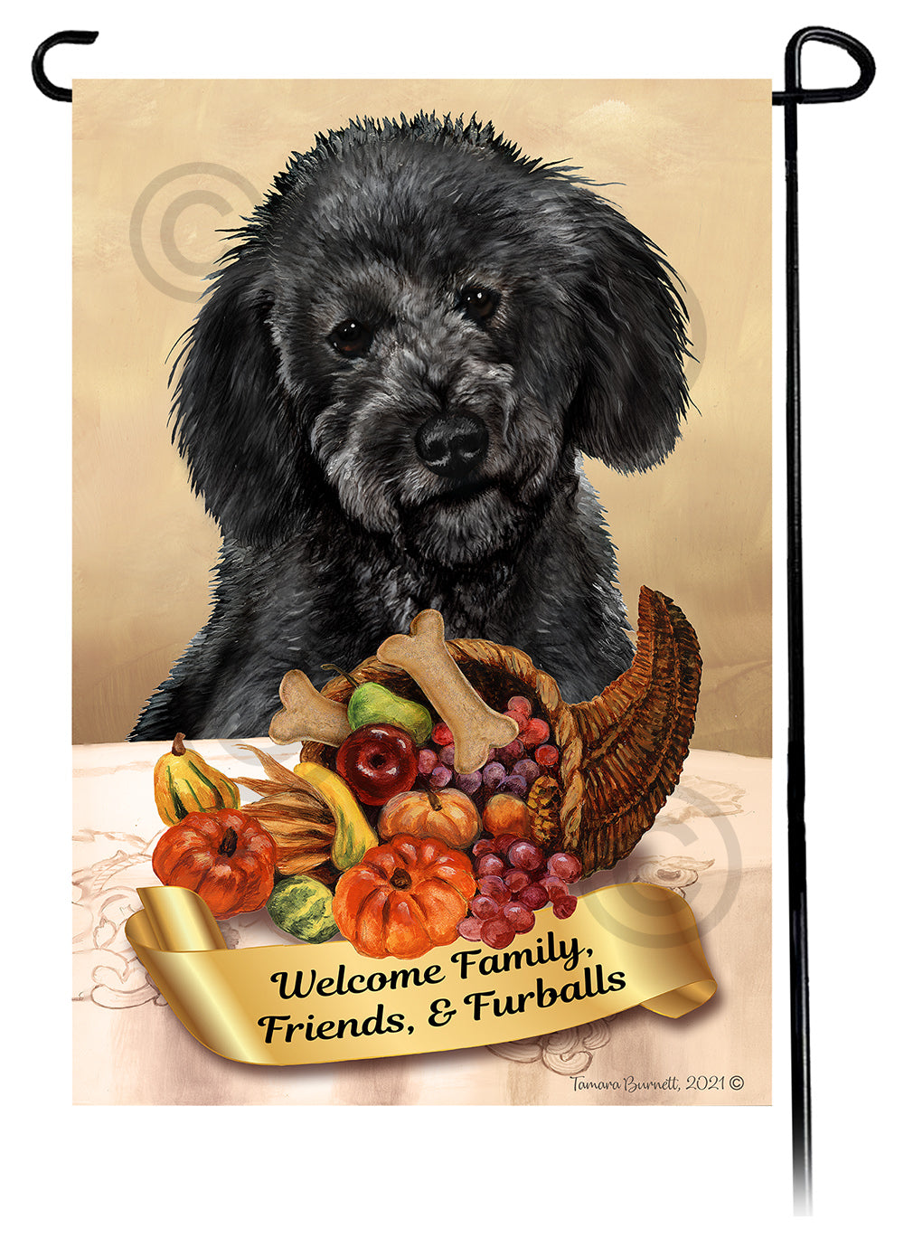 Labradoodle Thanksgiving - Garden Flag
