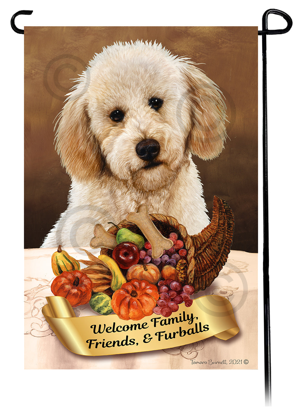 Labradoodle Thanksgiving Garden Flags