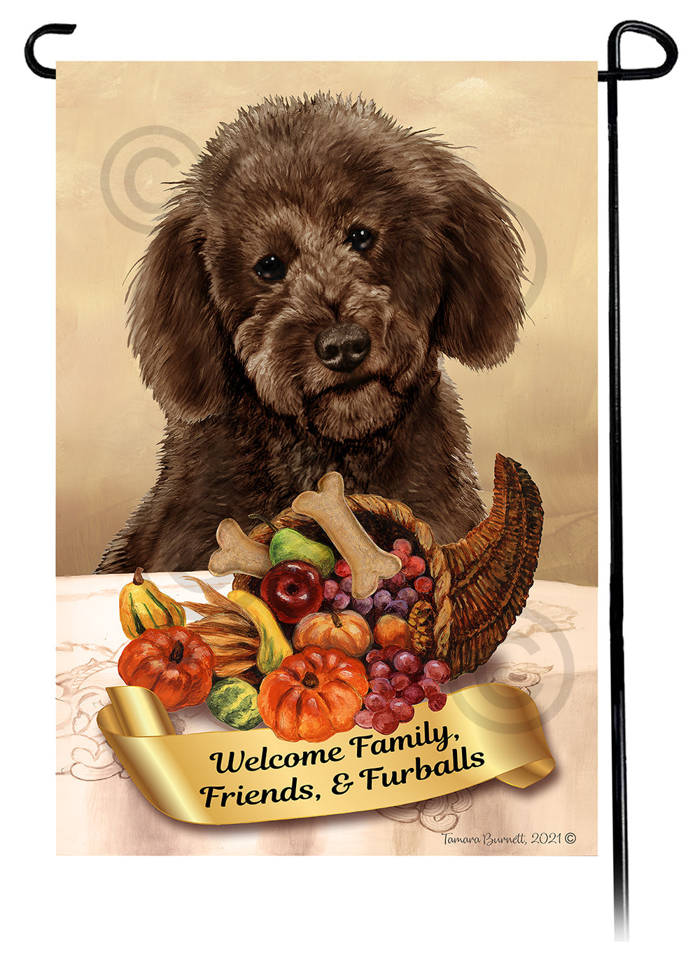 Labradoodle Thanksgiving - Garden Flag