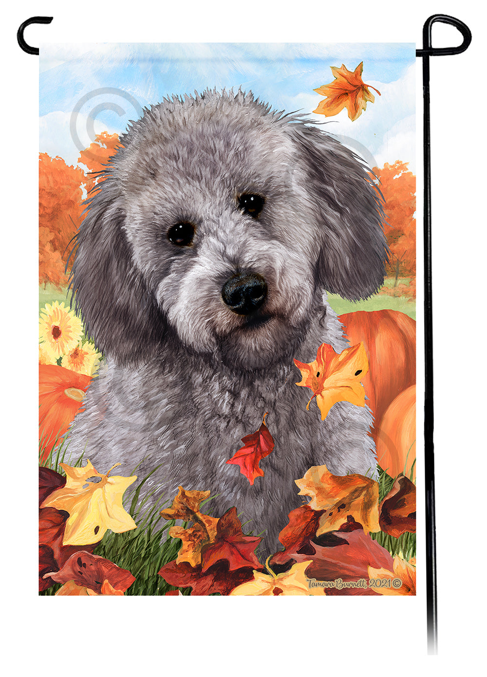 Labradoodle Falling Leaves - Garden Flag