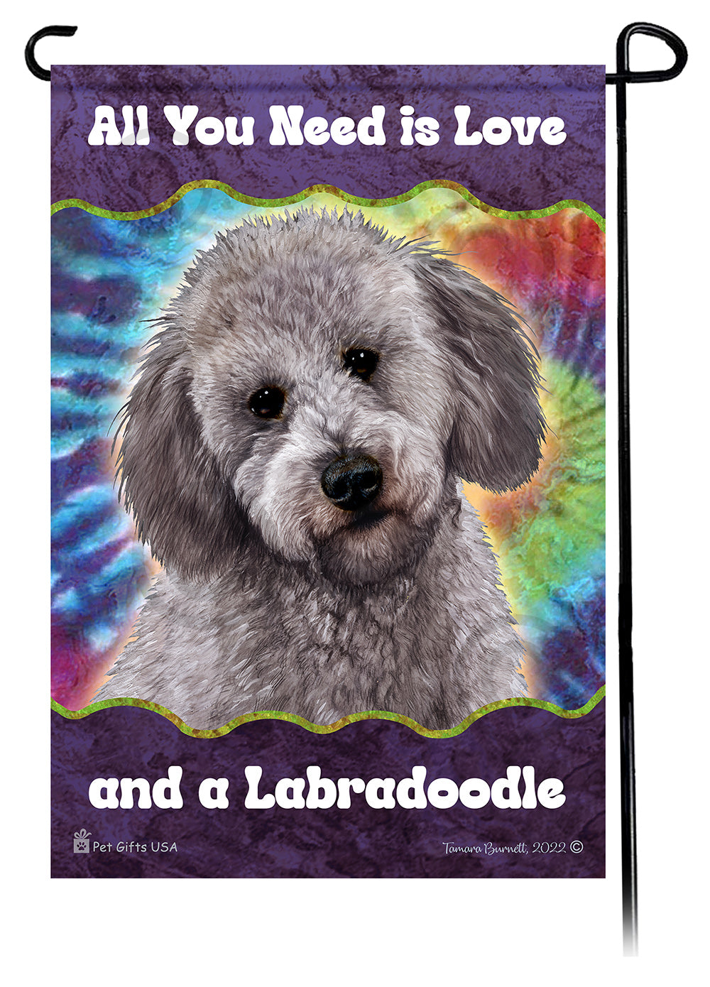 Labradoodle All You Need Is Love Garden Flag