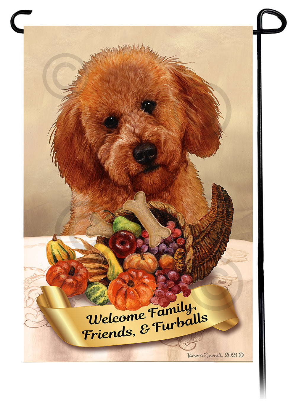 Labradoodle Thanksgiving - Garden Flag