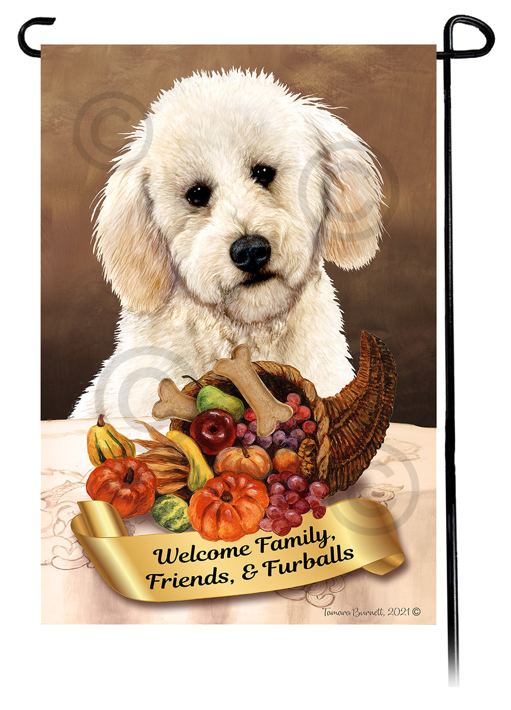 Labradoodle Thanksgiving - Garden Flag
