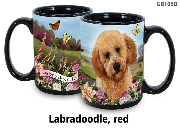 Labradoodle Red - Garden Party Fun Mug 15 oz
