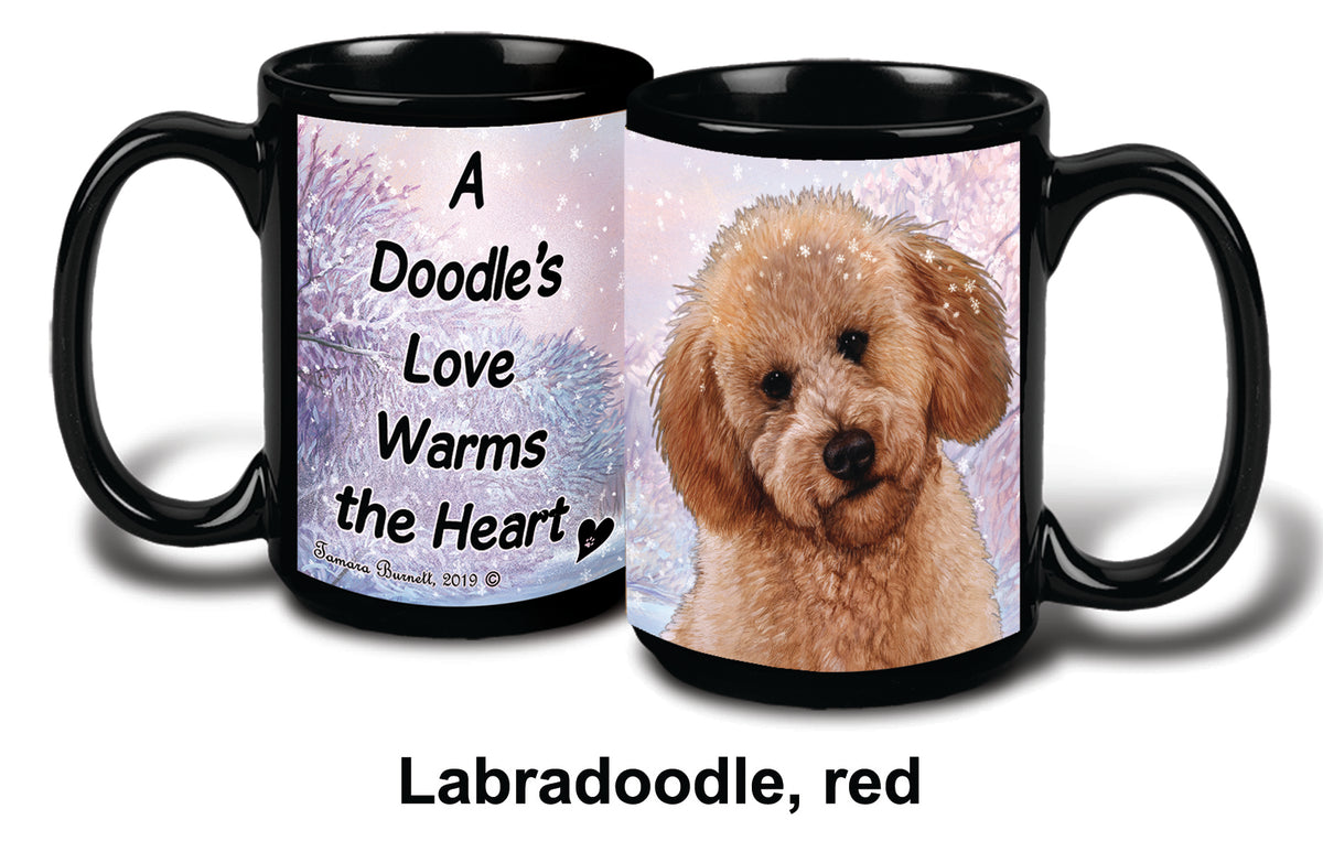 Labradoodle Red Winter Mug 15 oz