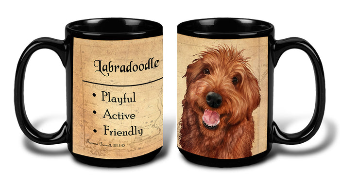 Labradoodle Shaggy Red - My Faithful Friends Mug 15 oz