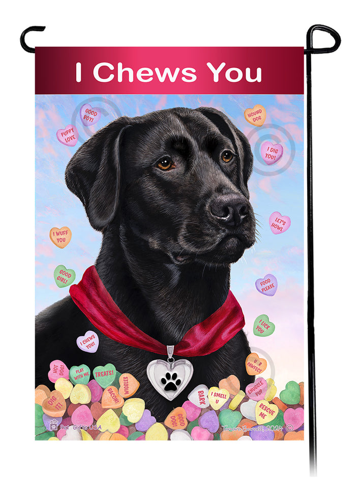 Labrador Retriever Valentine Sweetheart Garden Flags