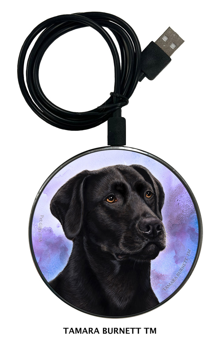 Labrador Retriever American Black Zoomies Wireless Charger