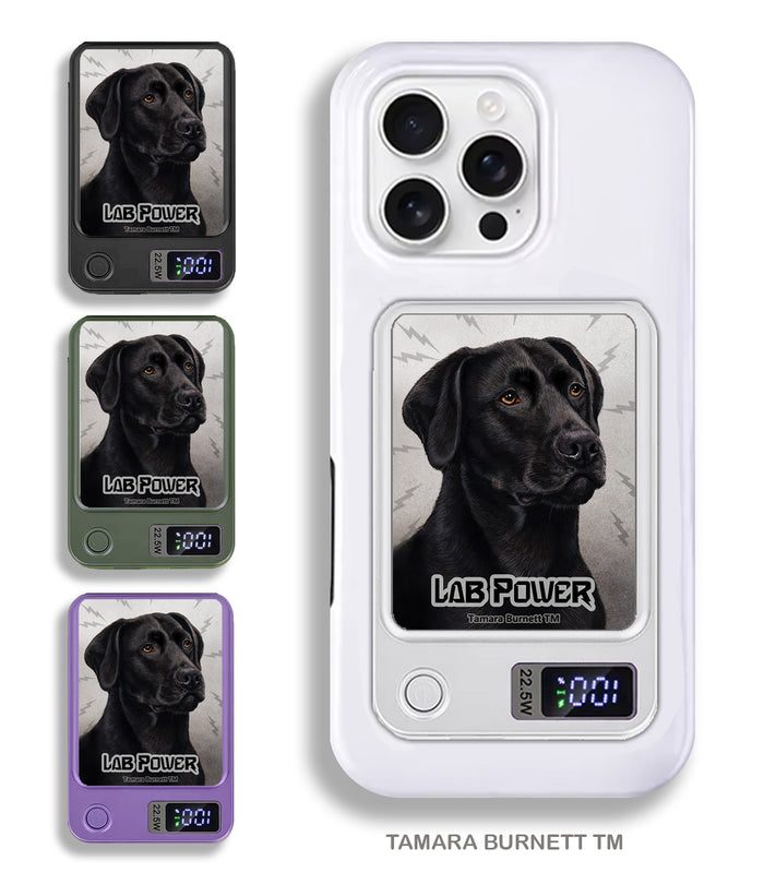 Labrador Retriever American Black Phone Bank Wireless Charger