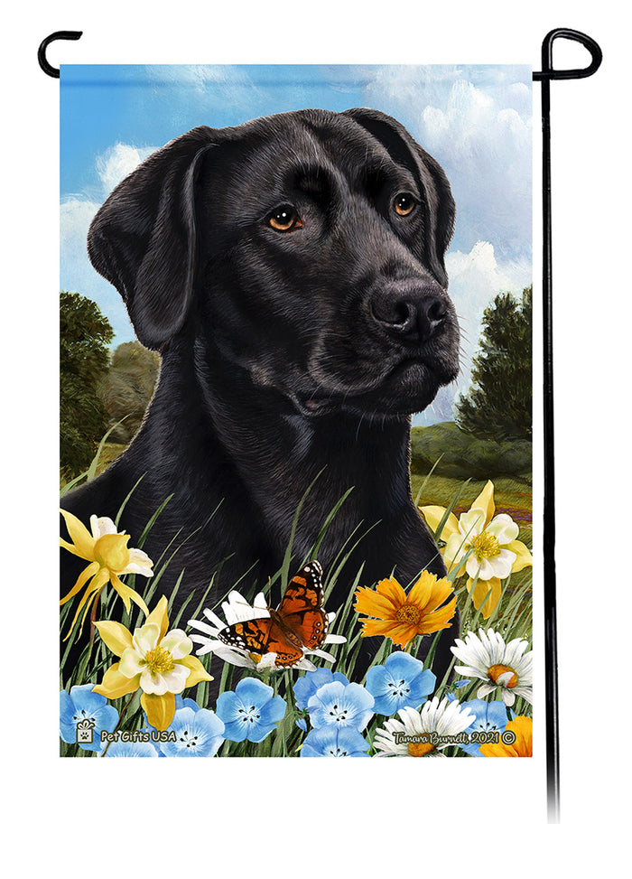 Labrador Retriever Summer Flowers Garden Flags
