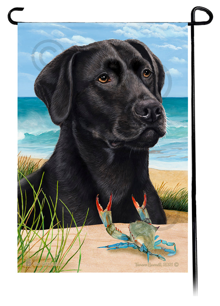 Labrador Retriever Summer Flowers Garden Flag