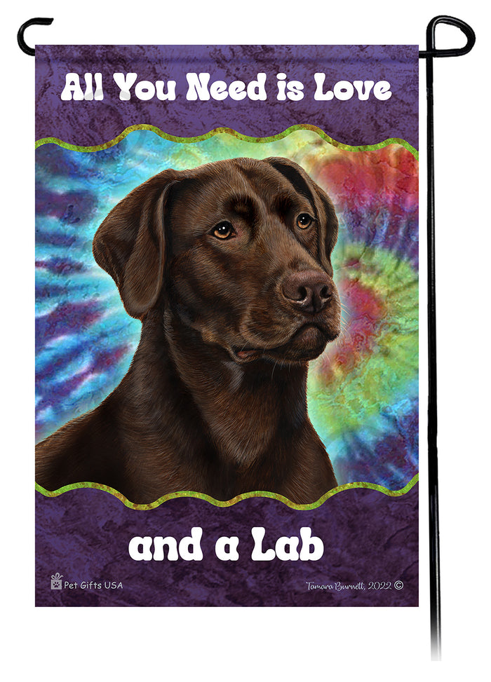 Labrador Retriever All You Need Is Love Garden Flag