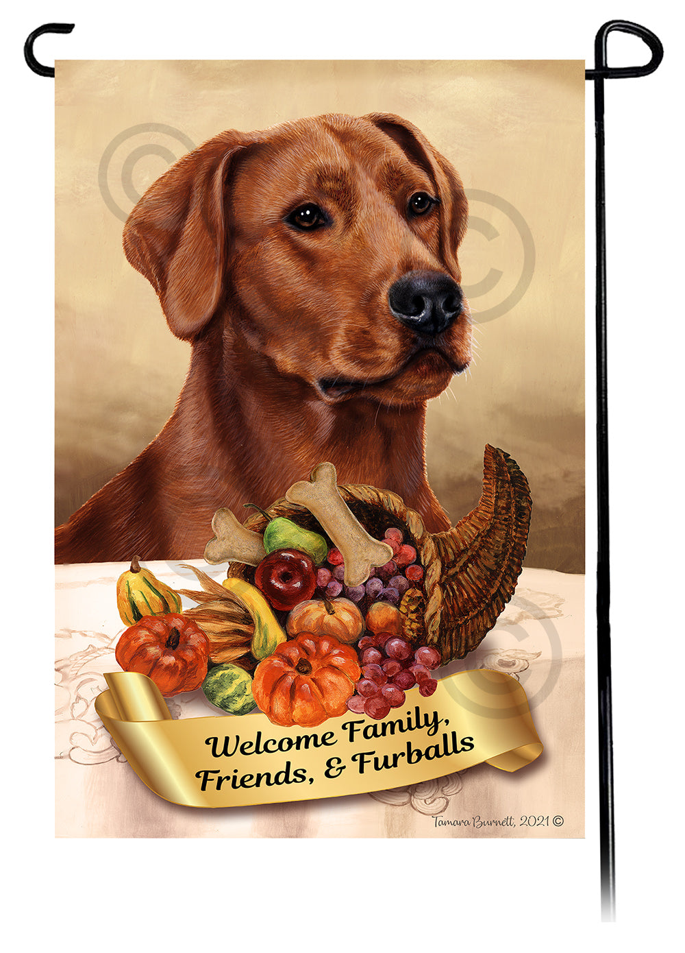 Labrador Retriever Thanksgiving - Garden Flag