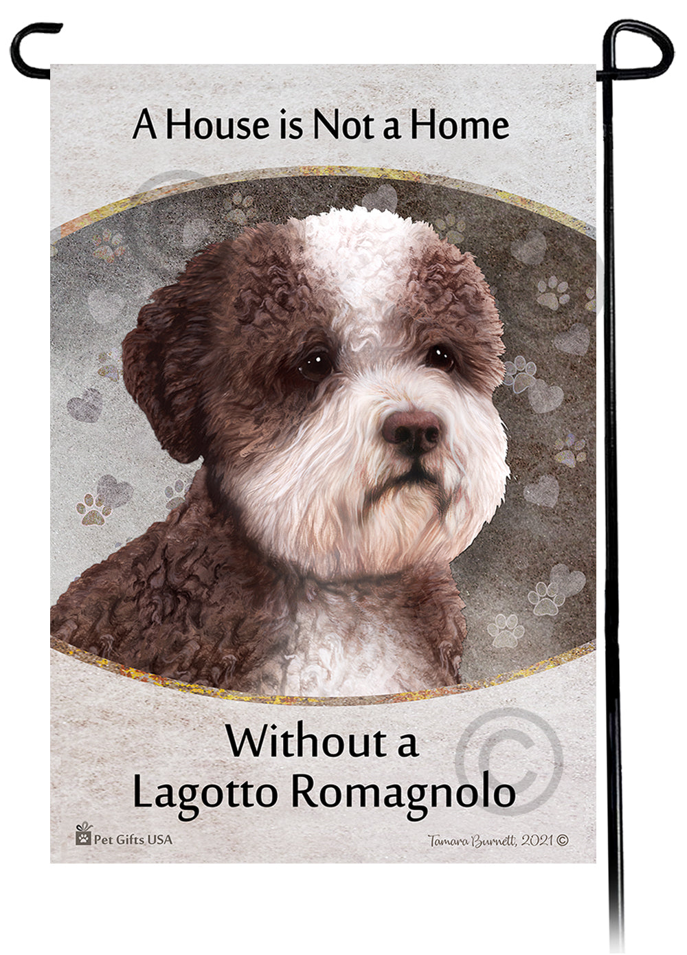 Lagotto Romagnolo Spoiled Rotten Garden Flags
