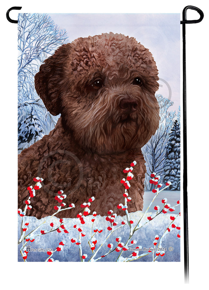 Lagotto Romagnolo Winterberries Garden Flags