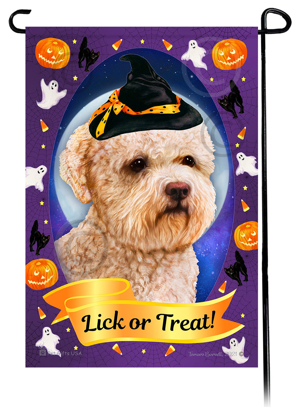 Lagotto Romagnolo Halloween Howls - Garden Flag