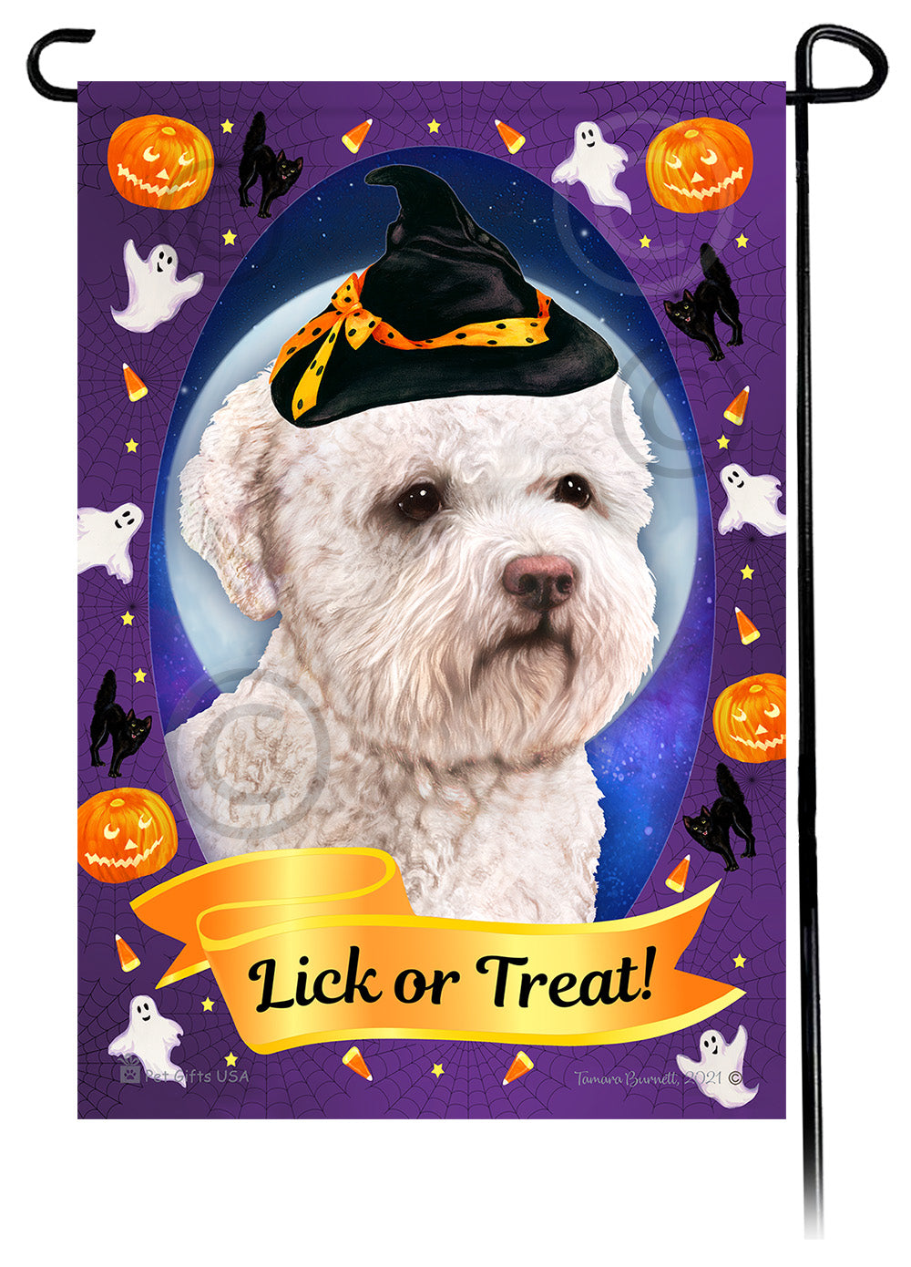 Lagotto Romagnolo Halloween Howls - Garden Flag