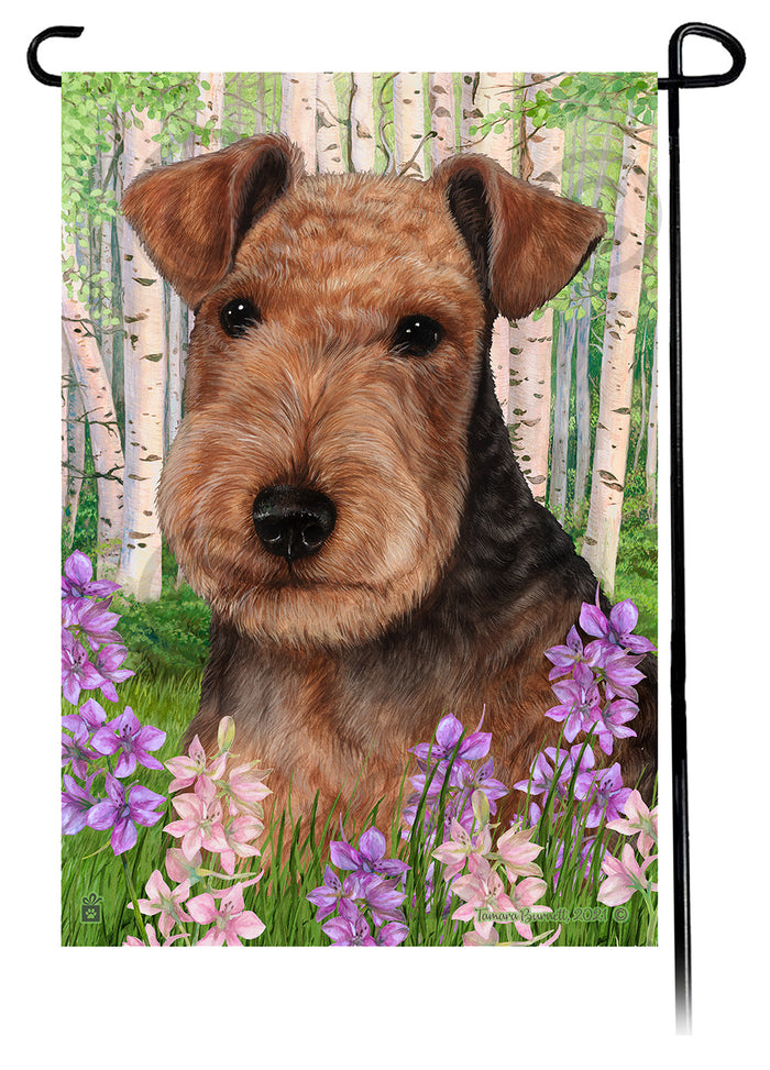 Lakeland Terrier Spring Flowers Garden Flags