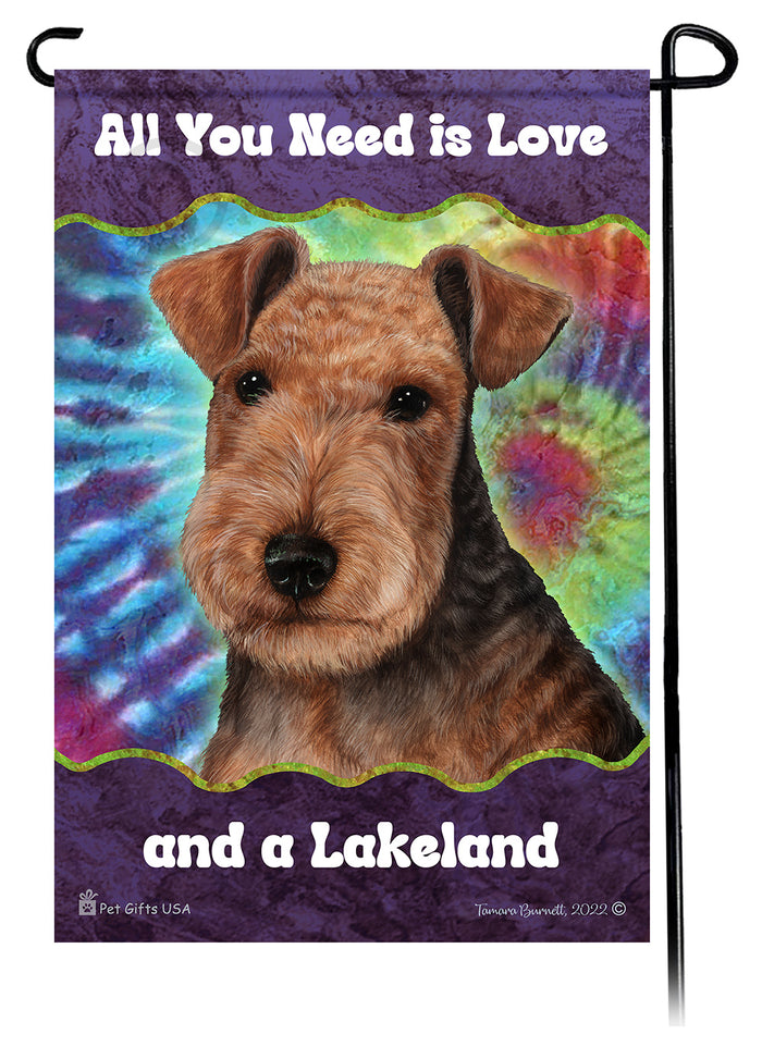 Lakeland Terrier All You Need Is Love Garden Flags