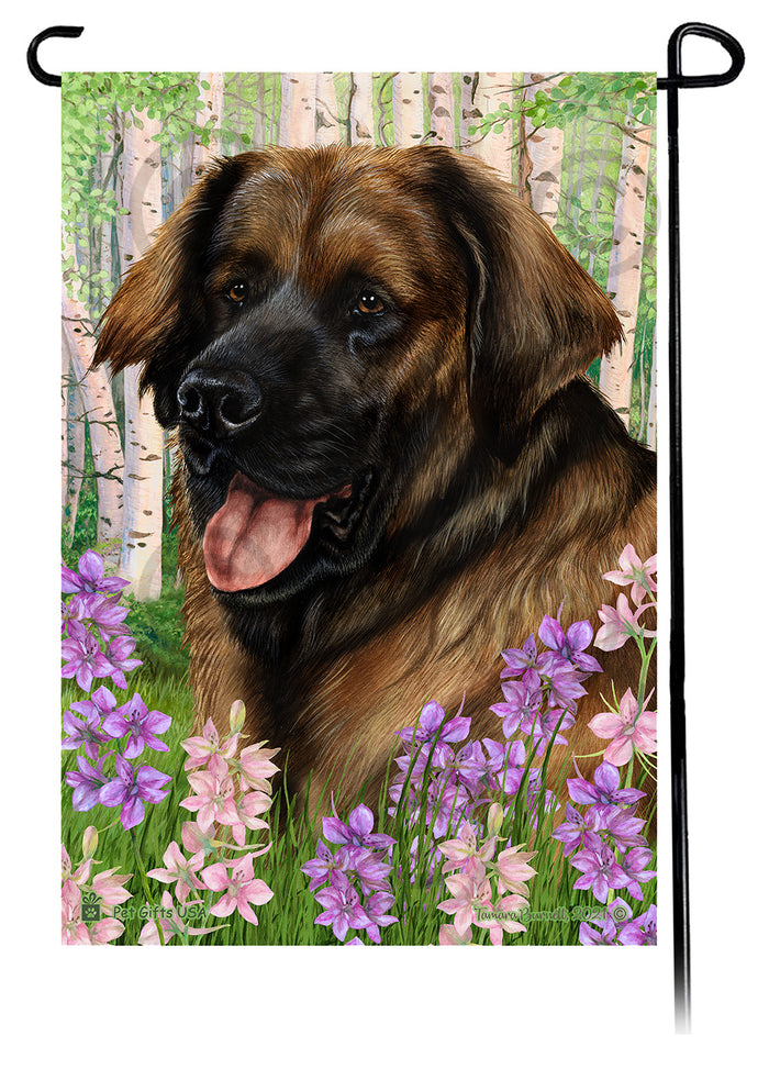 Leonberger Spring Flowers Garden Flags
