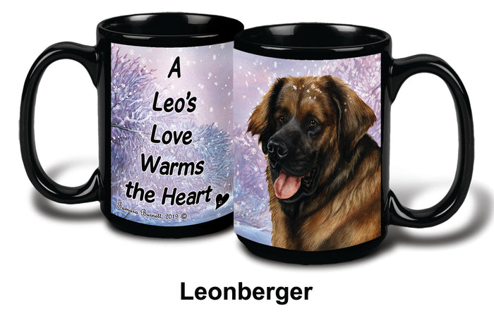 Leonberger Winter Mug 15 oz