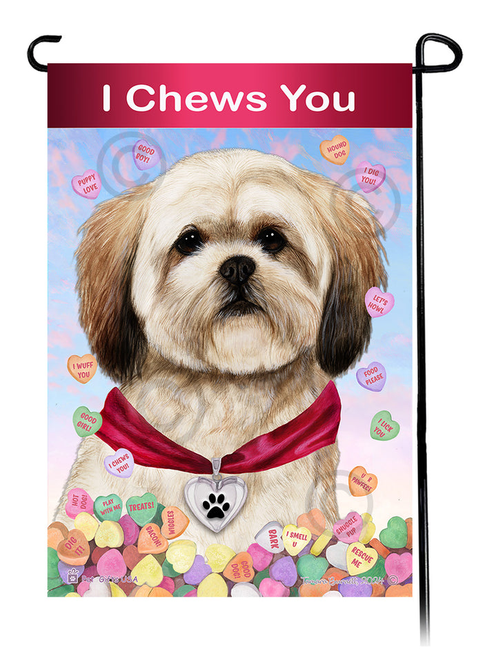 Lhasa Apso Valentine Sweetheart Garden Flags
