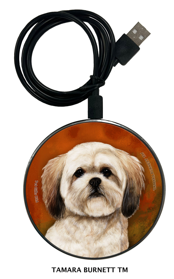 Lhasa Apso Brown Zoomies Wireless Charger
