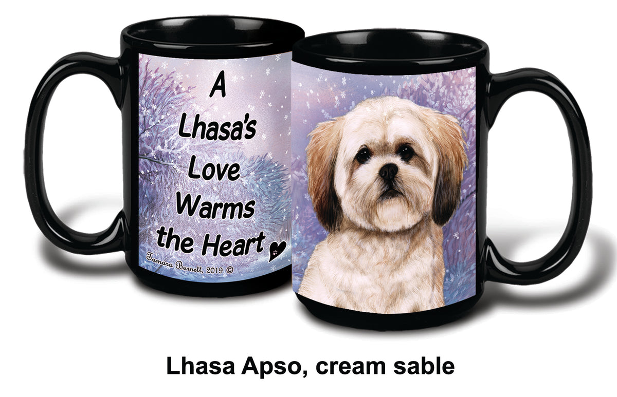 Lhasa Apso Brown Winter Mug 15 oz