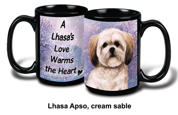 Lhasa Apso Brown Winter Mug 15 oz