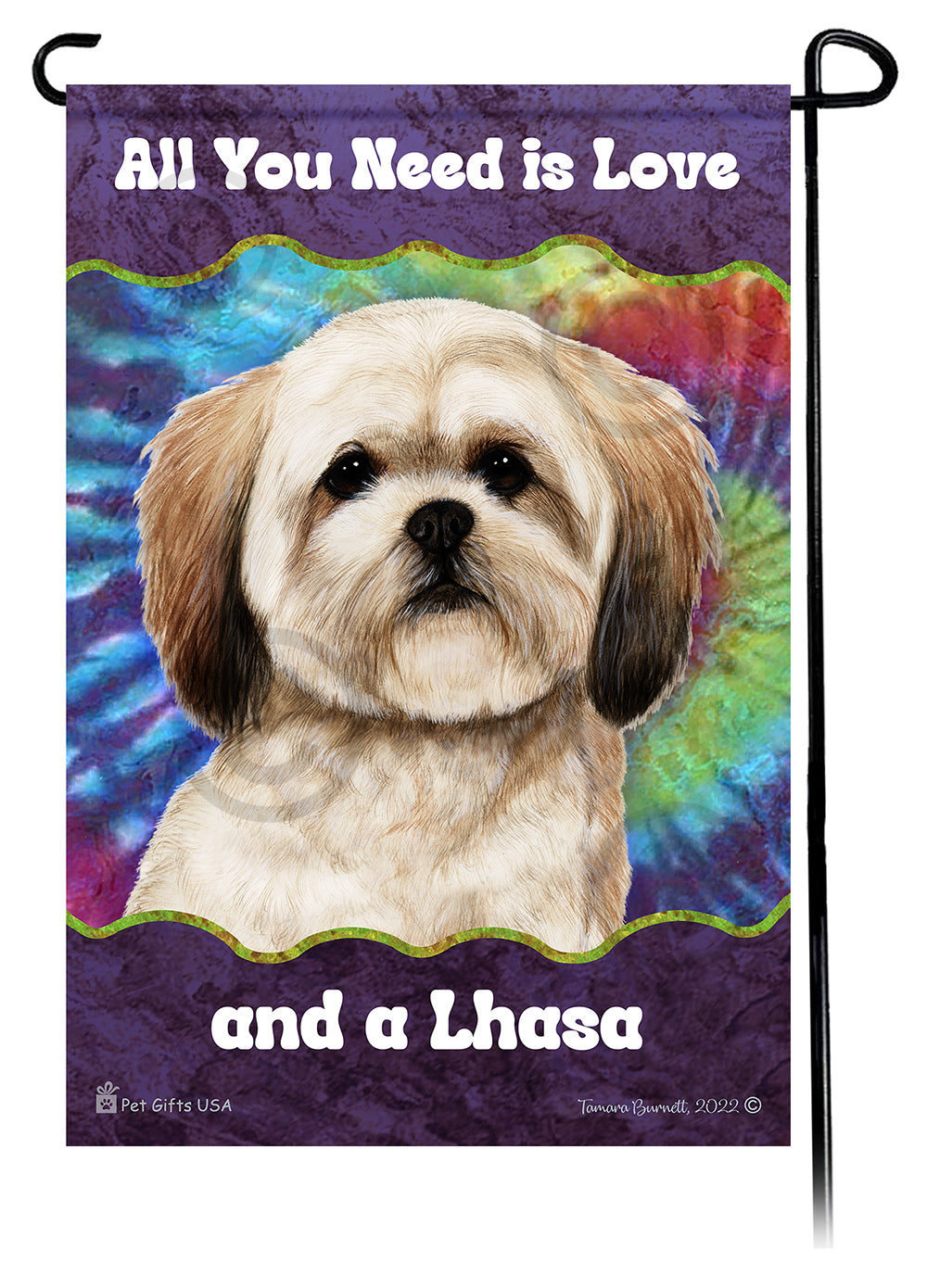 Lhasa Apso All You Need Is Love Garden Flags
