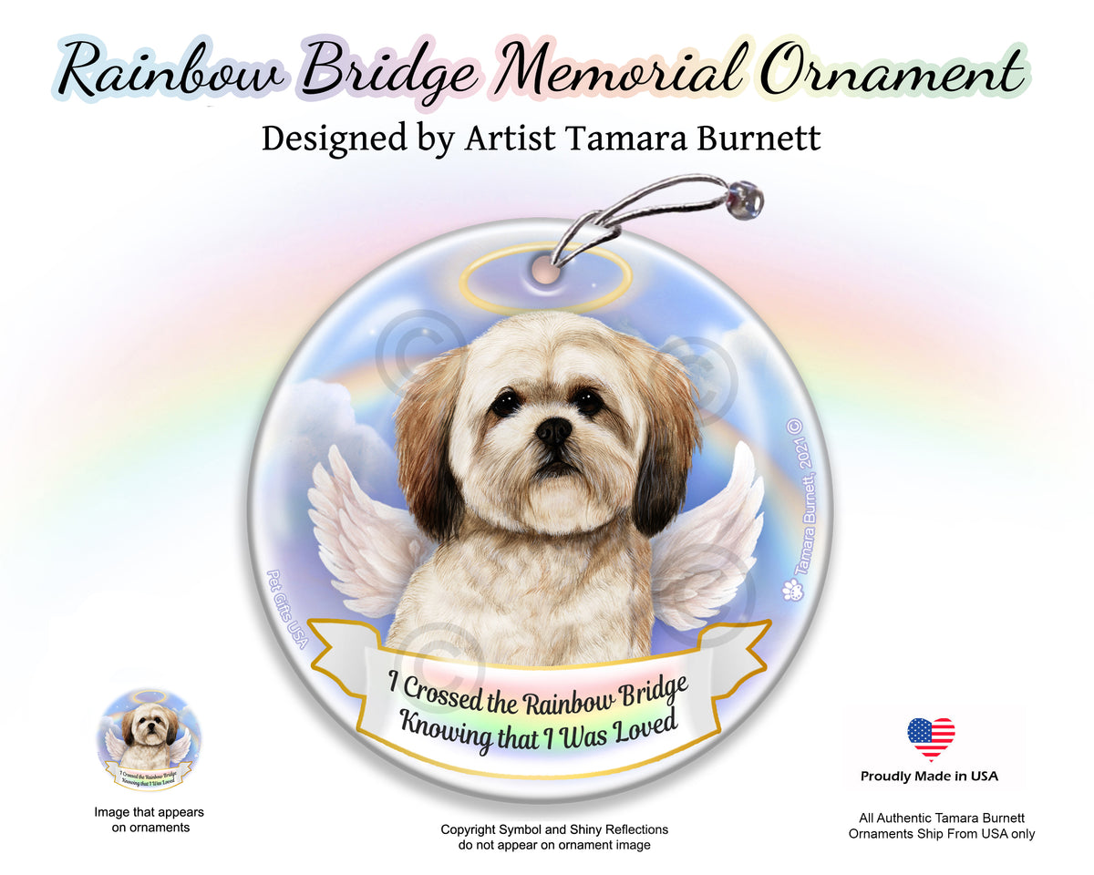 Lhasa Apso Brown Rainbow Bridge Memorial Ornament