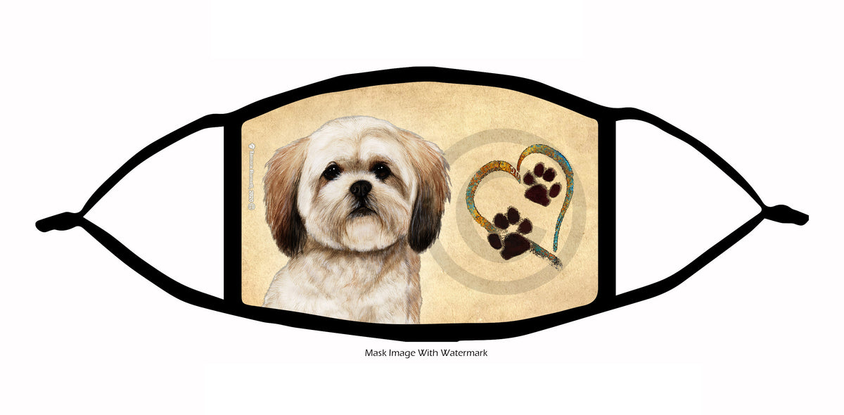 Lhasa Apso (Cream Sable) Face Mask