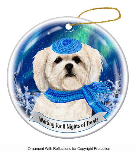 Lhasa Apso White Ornament