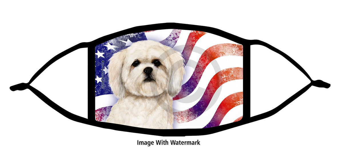 Lhasa Apso (White) Face Mask