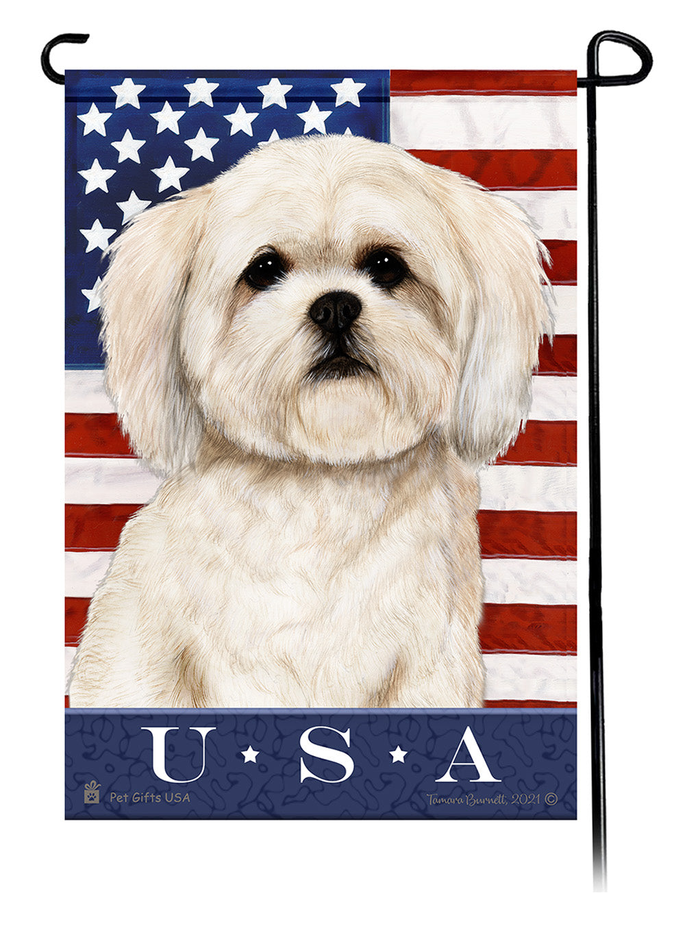 Lhasa Apso True Blue - Garden Flag