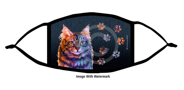 Maine Coon Brown Face Mask